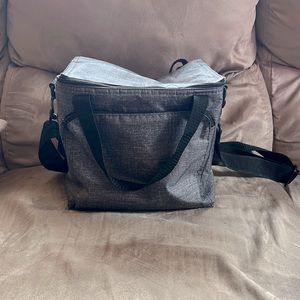 Thirty-one charcoal crosshatch thermal tote